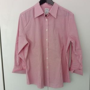 Brooks Brothers 3/4 Sleeve Fitted Dress Shirt